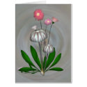Purple and White Mushrooms with Daisies cards