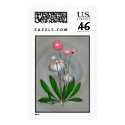 Purple and White Mushrooms with Daisies postage