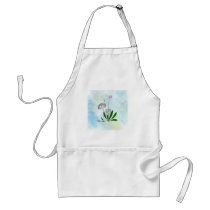 Purple and White Mushrooms with small Daisies Aprons