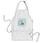 Purple and White Mushrooms with small Daisies Aprons