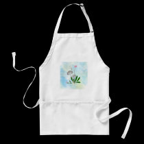 Purple and White Mushrooms with small Daisies aprons