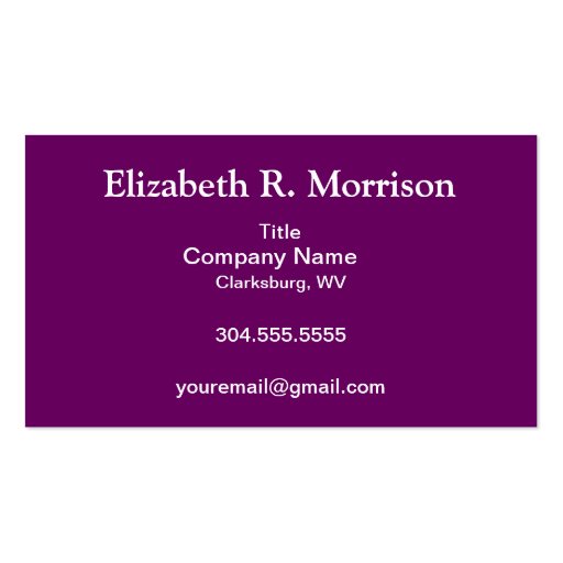 Purple and White Paisley Business Card