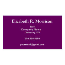 Purple and White Paisley Business Card