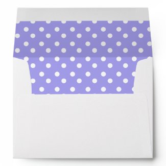 Purple and White Polka Dot Lined Envelope envelope