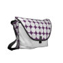 Purple and White Polka Dots Messenger Bag