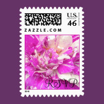 Purple and White Rose RSVP Stamp stamps
