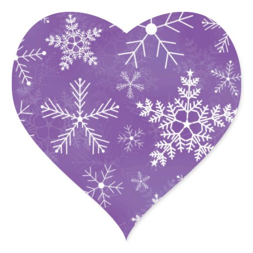 purple-and-white-snowflake-pattern-heart-sticker-zazzle