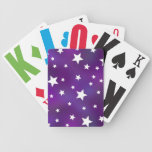 Purple and White Star Pattern Bicycle Poker Cards