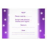 Purple and White Stars, Pattern. Custom Invite
