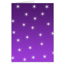 Purple and White Stars, Pattern. Greeting Card