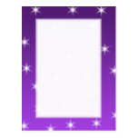 Purple and White Stars, Pattern. Postcards