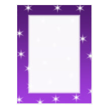 Purple and White Stars, Pattern. Postcards