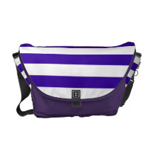 Purple and White Stripe Pattern Courier Bag