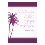 Purple and White Tropical Palms Invitation
