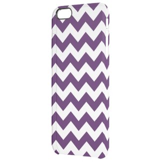 Purple and White Zigzag Uncommon Clearly™ Deflector iPhone 6 Plus Case