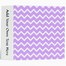 Purple and White Zigzag Stripes. 3 Ring Binders