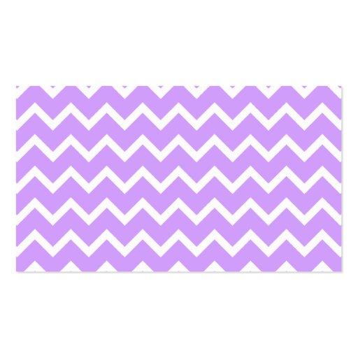 Purple and White Zigzag Stripes. Business Card Template (front side)