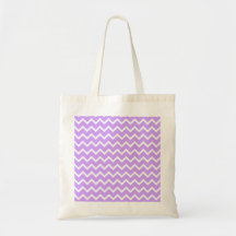 Purple and White Zigzag Stripes. Canvas Bag