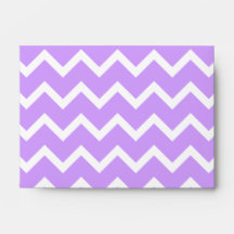 Purple and White Zigzag Stripes. Envelopes