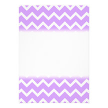 Purple and White Zigzag Stripes. Personalized Announcement