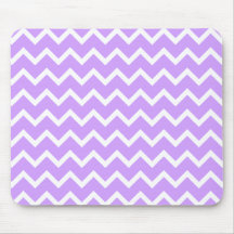 Purple and White Zigzag Stripes. Mousepad