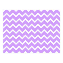 Purple and White Zigzag Stripes. Post Cards
