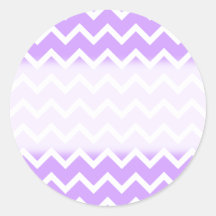 Purple and White Zigzag Stripes. Round Stickers