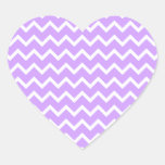 Purple and White Zigzag Stripes. Stickers