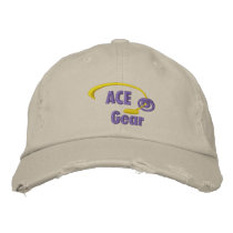 Purple and Yellow Ace Gear Embroidered Hat embroidered hats
