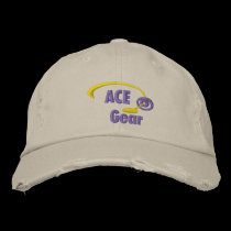 Purple and Yellow Ace Gear Embroidered Hat embroidered hats