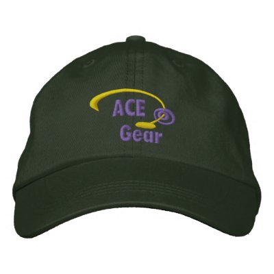 Purple and Yellow Ace Gear Embroidered Hat by cdcootie