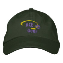 Purple and Yellow Ace Gear Embroidered Hat embroidered hats