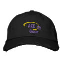 Purple and Yellow Ace Gear Embroidered Hat embroidered hats by cdcootie Purple and Yellow Ace Gear Embroidered Hat embroidered hats
