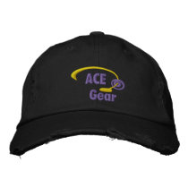 Purple and Yellow Ace Gear Embroidered Hat embroidered hats