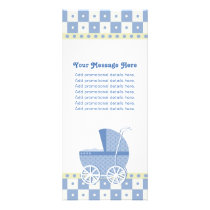 Purple and Yellow Baby Carriage Rack Cards