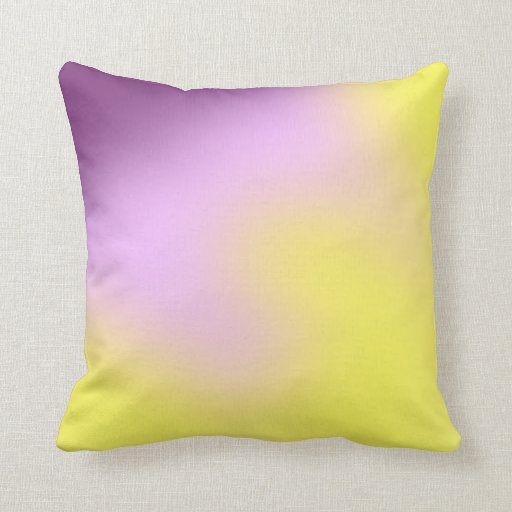 Purple and Yellow Blur Throw Pillow Zazzle