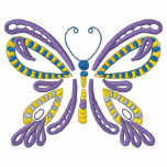 Purple and Yellow Butterfly Polo