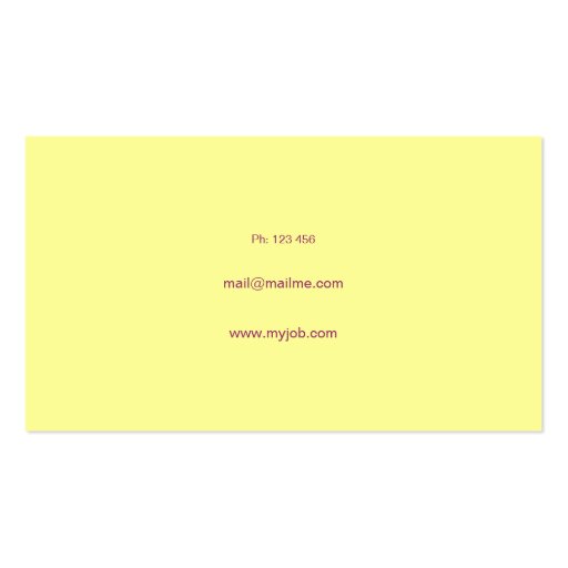 Purple and yellow  Damask business card (back side)