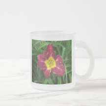 Purple and yellow flower mug