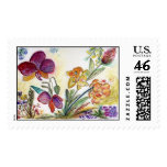 Purple and yellow Orchid34 postage