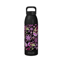 Purple and Yellow Paisley Drinking Bottles