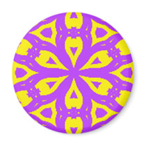 Purple and Yellow pattern Magnet magnets