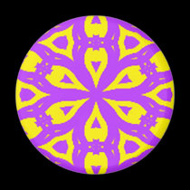 Purple and Yellow pattern Magnet by Rajee1 Purple and Yellow pattern Magnet