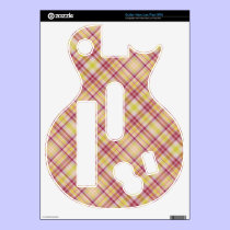 Purple and Yellow Plaid Guitar Hero Skin skins