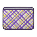 Purple and Yellow Plaid Sleeve For MacBook Air