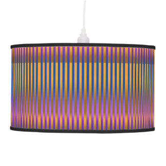 PURPLE AND YELLOW STRIPES HANGING PENDANT LAMPS