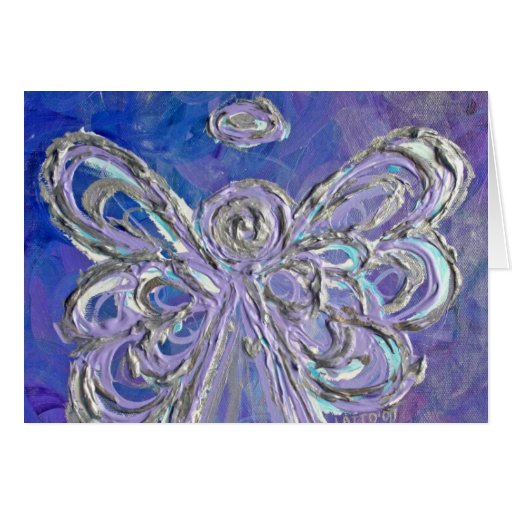 Purple Angel Greeting Card or Note Cards