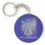 Purple Angel Keychain with Personalized Message
