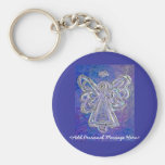 Purple Angel Keychain with Personalized Message