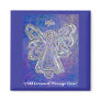 Purple Angel Magnet with Customized Message